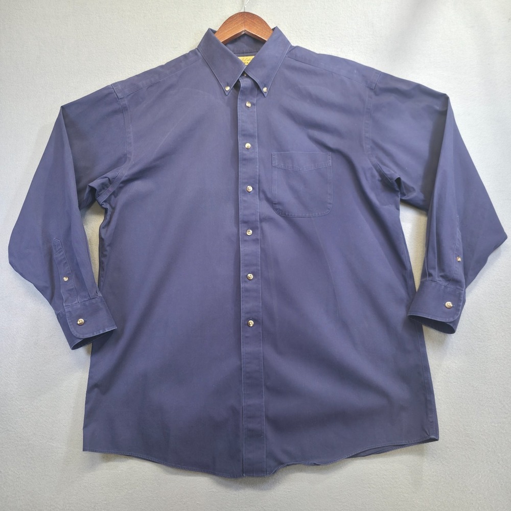 Vintage Roundtree & Yorke Gold Label 80's Non-Iron Twill Dress Shirt Size 16/33